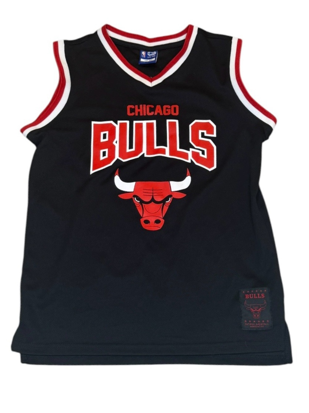 NBA Chicago Bulls Black and Red Kids Basketball Jersey